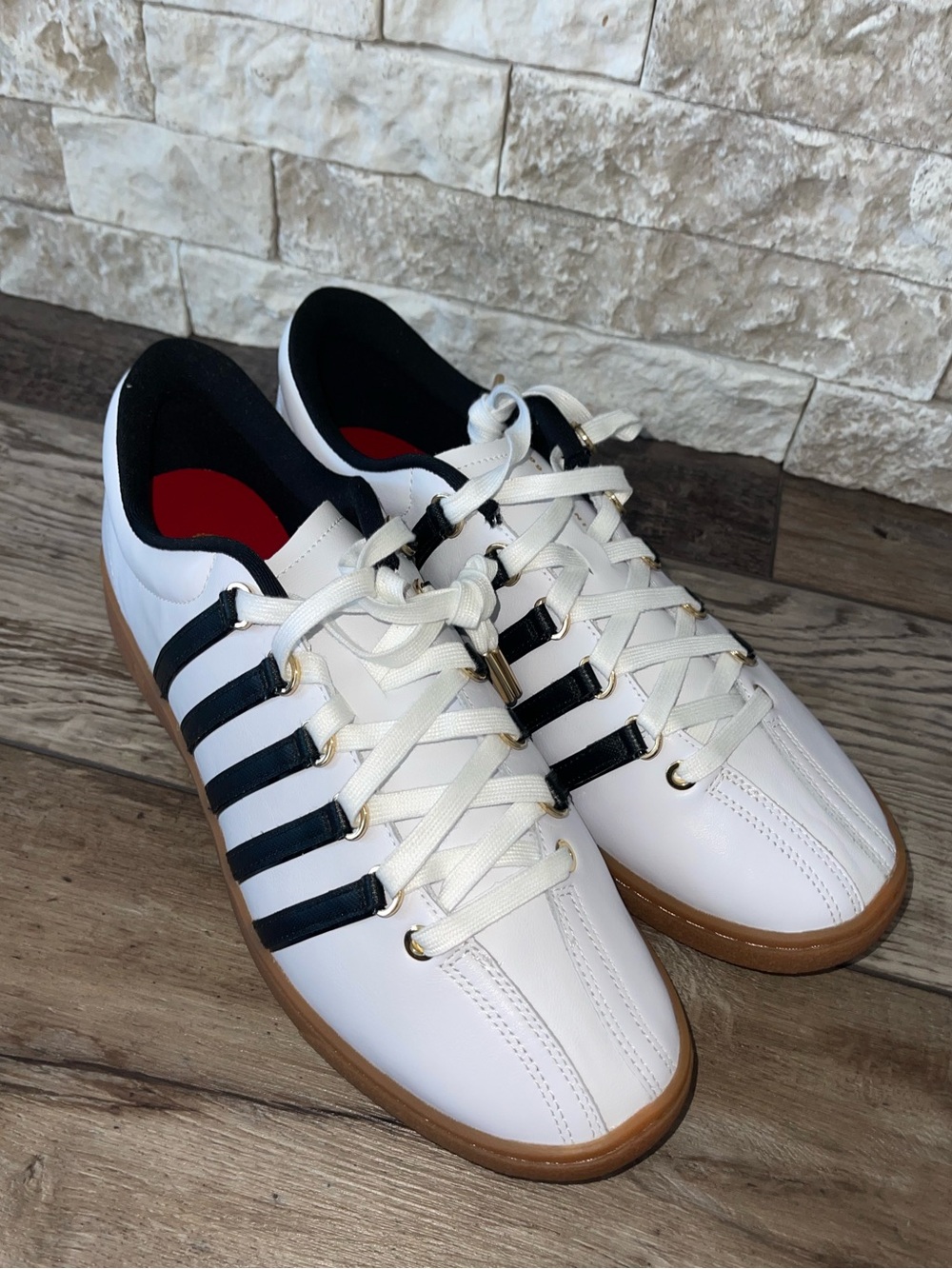 K-Swiss x Anwar Carrots Classic 66 White Sneaker - Size 10.5 men’s Size W’s 12